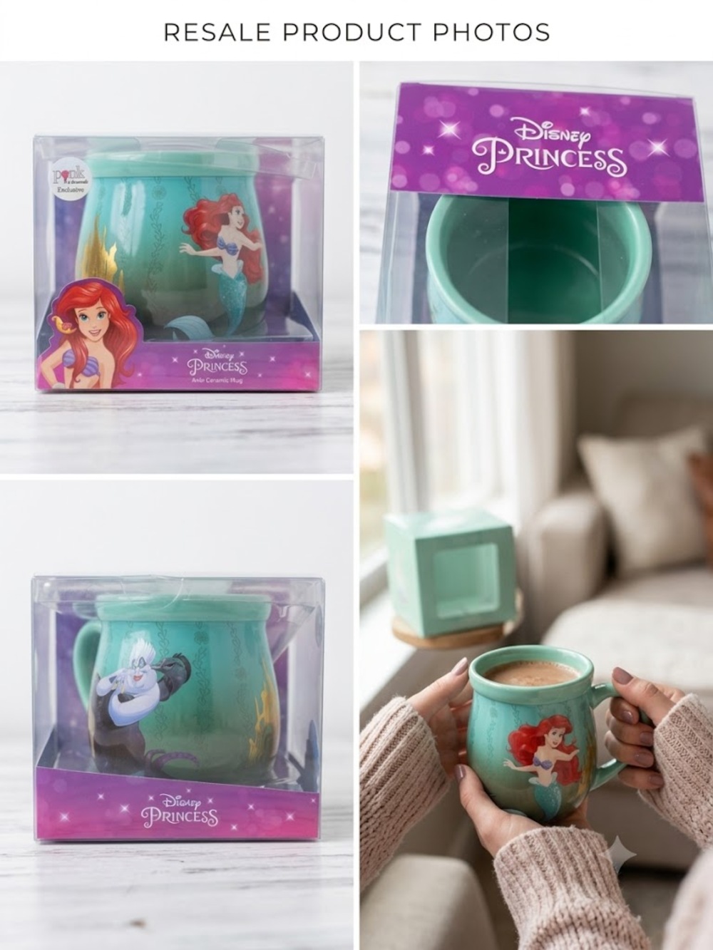 Disney Princess Ariel Ceramic Mug – Pink à la Mode Exclusive – New in Box